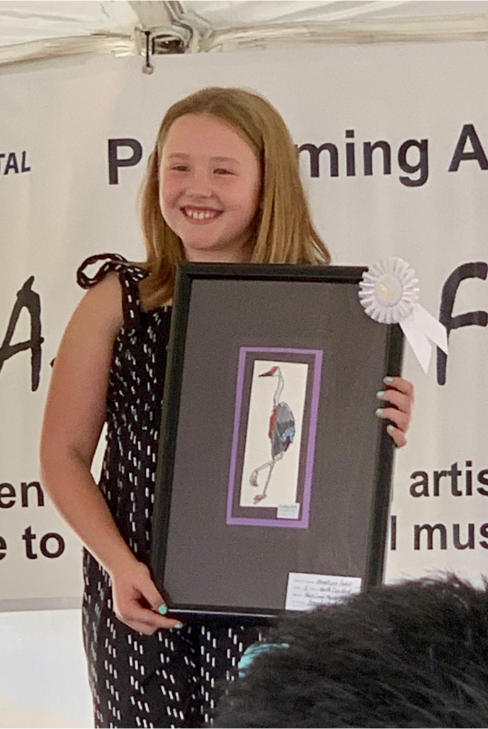 Brooklynn Pettit receiving her 3rd place award